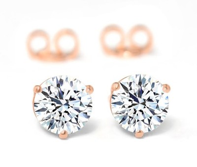 Brilliant stud earrings made of 585 rose gold with 3.02ct, E & VS2; incl. IGI certificate