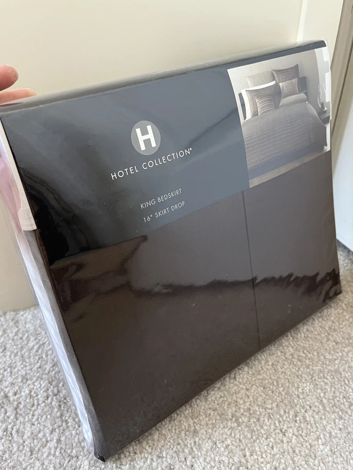 Falda de Cama Hotel Collection Strata KING Marrón, Falda de 16" pulgadas Gota, $150 ¡Nueva! Foto 3 de 4
