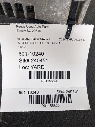Alternator 12 Volt System Non-etorque 220 Amp Fits 18-23 WRANGLER 1156820 - Picture 2 of 12