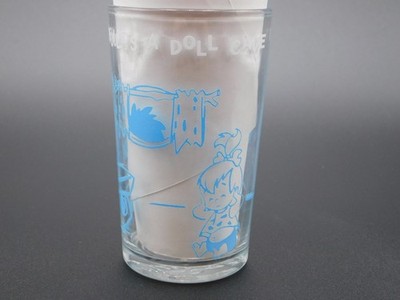 Vintage The Flintstones Welch s Jelly Jar Teal  Build A Doll Cave  For Pebbles