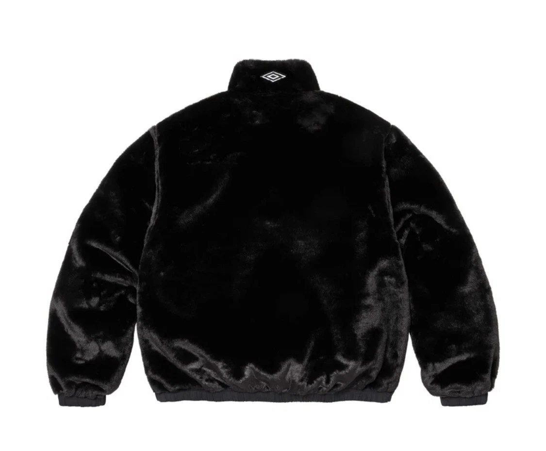 Supreme Umbro Reversible Faux Fur Pullover Jacket Black New In Hand FW26 image 4