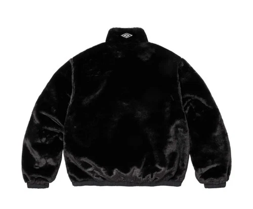 Supreme Umbro Reversible Faux Fur Pullover Jacket Black New In Hand FW26 image 4