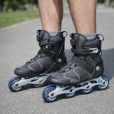 K2 F.I.T. 84 BOA Men  s Inline Skates Size 9.5 Grey/Blue Fitness Rollerblades