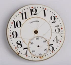 Antique Illinois Pocket Watch Dial & Partial 17J Movement 43mm - Not working