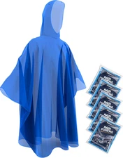 Disposable Rain Ponchos for Adults (5 Pack)