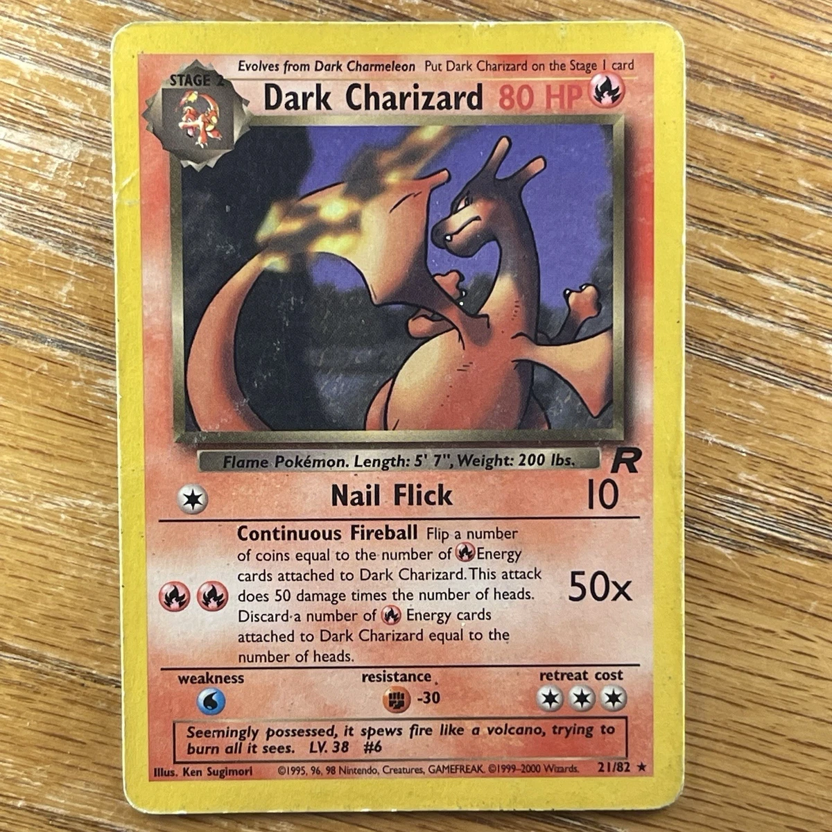 Darkness Charizard Pokémon TCG Rare Individual Collectible Card