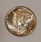 1944 D Winged Liberty Mercury Dime 10c 90% Silver US Coin Brilliant Unc