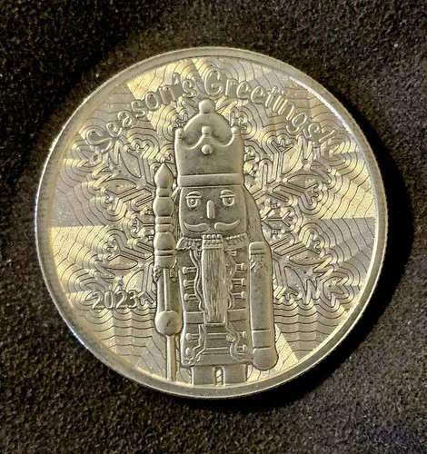 1 oz. .999 Fine Silver Round - 2023 Nut Cracker Seasons Greetings