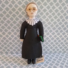 Ruth Bader Ginsburg Handmade Doll RBG Cloth Plush Felt 12” Fair Trade