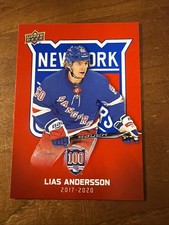 2025-26 UPPER DECK NY RANGERS CENTENNIAL RED PARALLEL SSP LIAS ANDERSSON #88