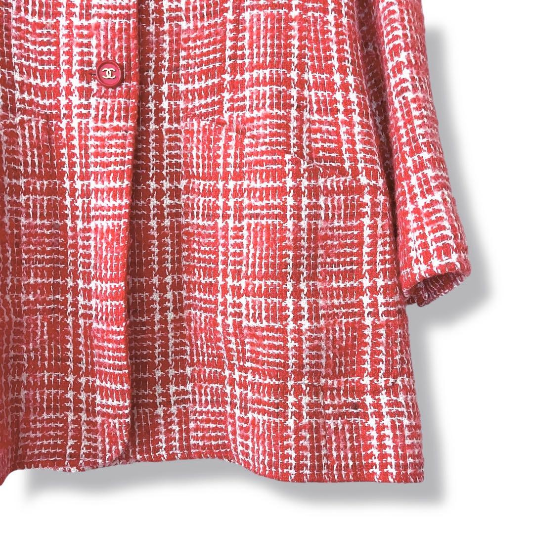 Good Condition Chanel Coco Mark Button Wool Tweed… - image 8