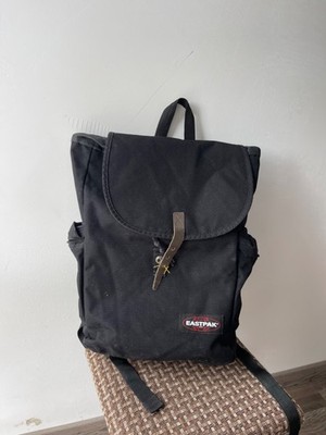 Eastpak Austin Backpack Black Heritage Rucksack with Leather Detail Laptop Sleev