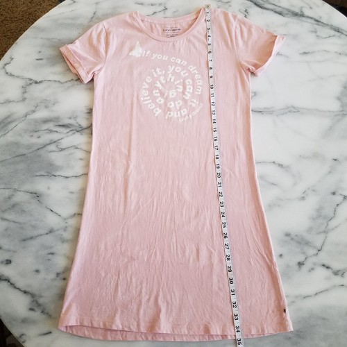 Lucky Brand Girls XL Nightgown Short Sleeve Pullover Tyedye Blush Pink - Picture 6 of 6