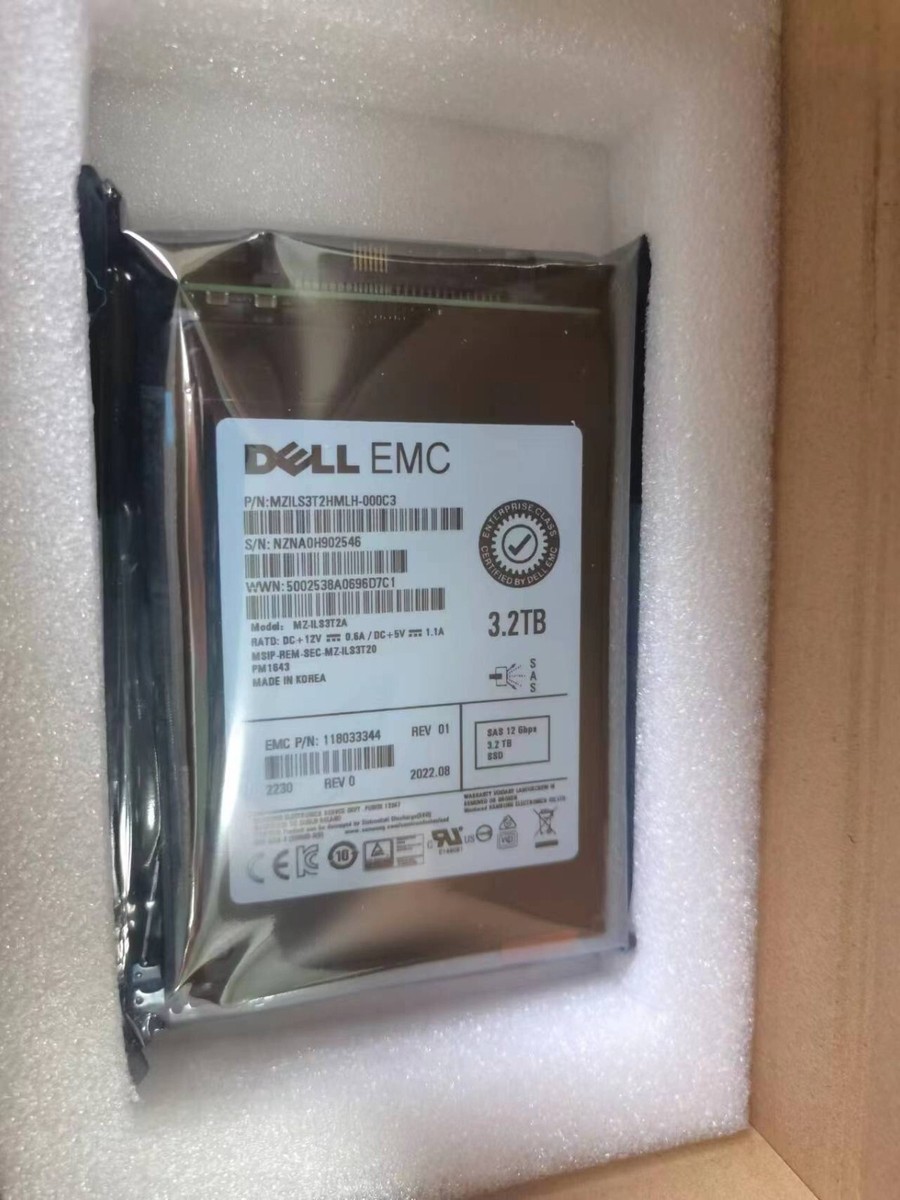 EMC 005053574 005053575 005053687 005053686 3.2TB SSD hard drive 