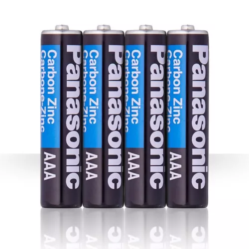4 PCS Panasonic AAA Batteries - Carbon Zinc Super Heavy Duty Power