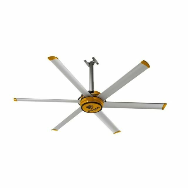 Big Ass Fans 7ft Ceiling Fan - Silver/Yellow for sale online | eBay