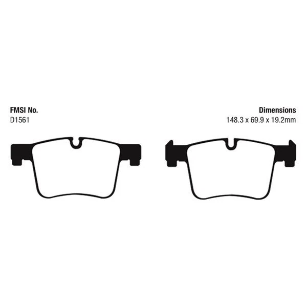 Pastillas de freno delanteras EBC DP32105C Redstuff cerámica bajo polvo para BMW X3 2011-2017 Foto 4 de 4