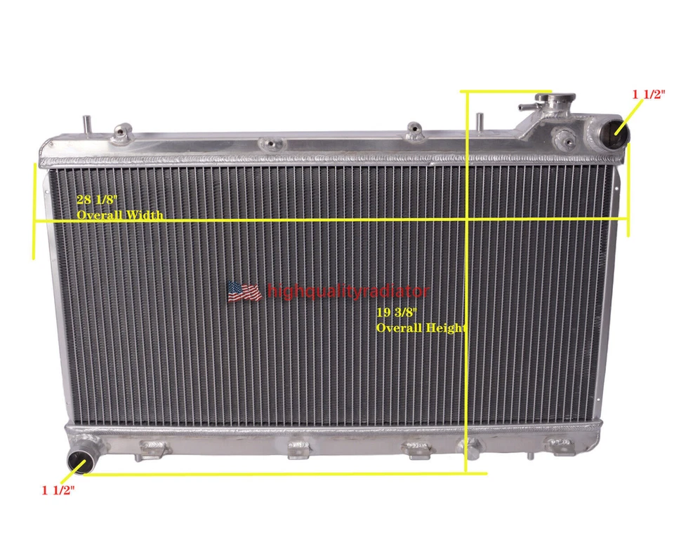 All Aluminum Radiator For 2004-2008  Subaru Forester XT 2.5L Naturally Aspirated - Imagem 2 de 4