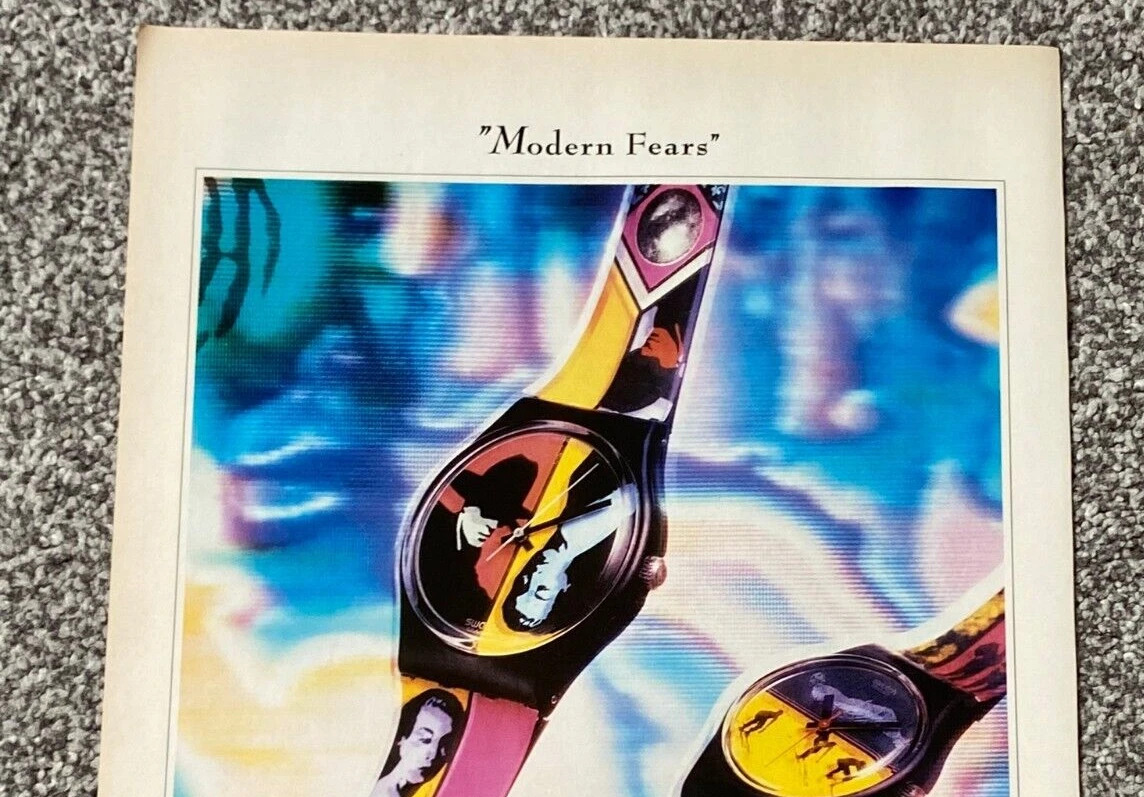 Rare Vintage 1988 Magazine Advert Art Picture SWATCH Watch Modern