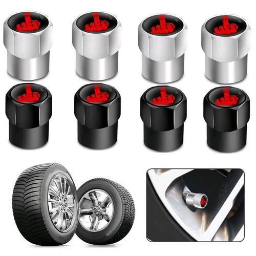 4pcs Funny Middle Finger Car Wheel Tire Air Valve Stem Caps Dust Cover Universal - Picture 3 of 20