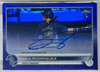 2022 TOPPS CHROME JULIO RODRIGUEZ /250 PURPLE REFRACTOR RC HARD 