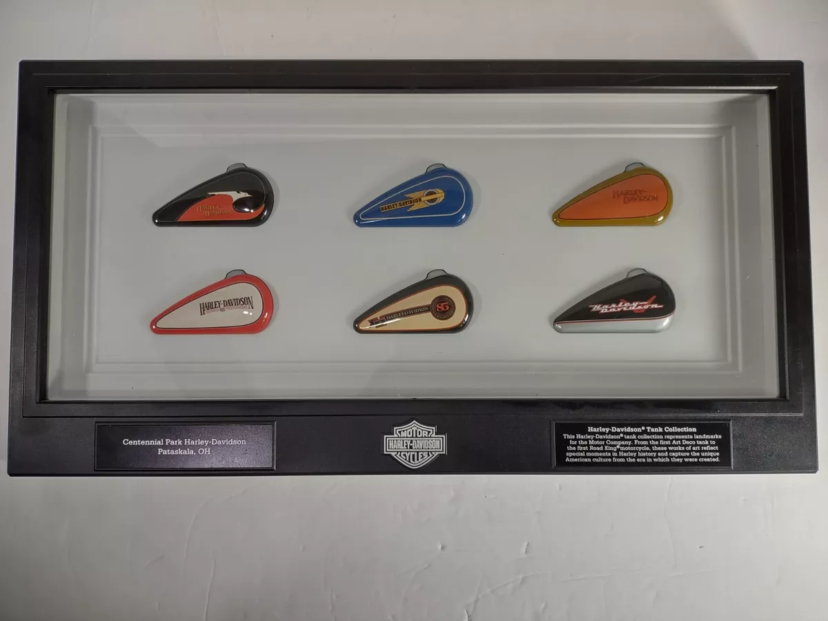 Harley Davidson Gas Tank Collection Set Plastic Shadow Box Pataskala Ohio