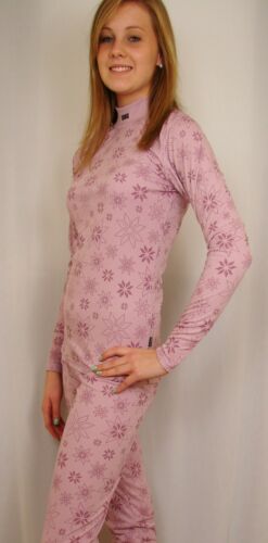 Mädchen Niedlich Pink Muster Thermal Unterlage Unterwäsche Set Top und Hose - Bild 1 von 1