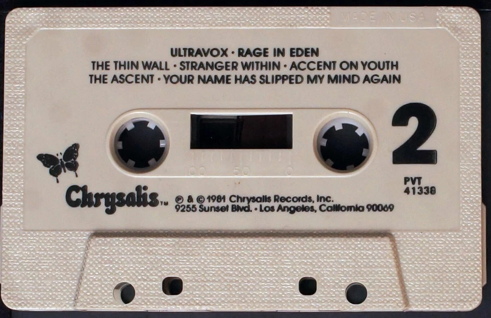 Ultravox - Rage In Eden - MC Cassette [MC-07] Made in USA Foto 4 de 4