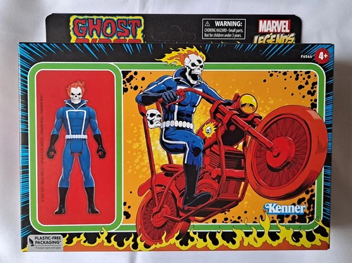 Marvel Legends RETRO GHOST RIDER MOTORCYCLE Johnny Blaze 3.75" Figure 2023