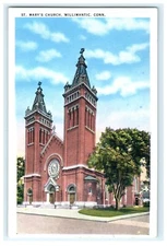 St. Mary's Church Willimantic CT Early Exterior Street View