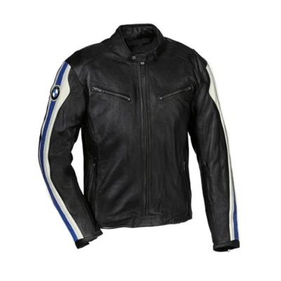 FAIT MAIN Hommes BMW Veste en Cuir de Motard Veste en Cuir de Moto Veste Motard en Cuir 50