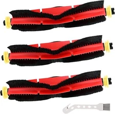 3 Pack Roborock Main Brushes Replacement Parts Compatible Red, Yellow, Black