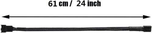 Cavo di prolunga ventola 24" PWM 4 pin prolunga ventola PC cavo di prolunga PWM (60 cm) - Foto 2 di 7