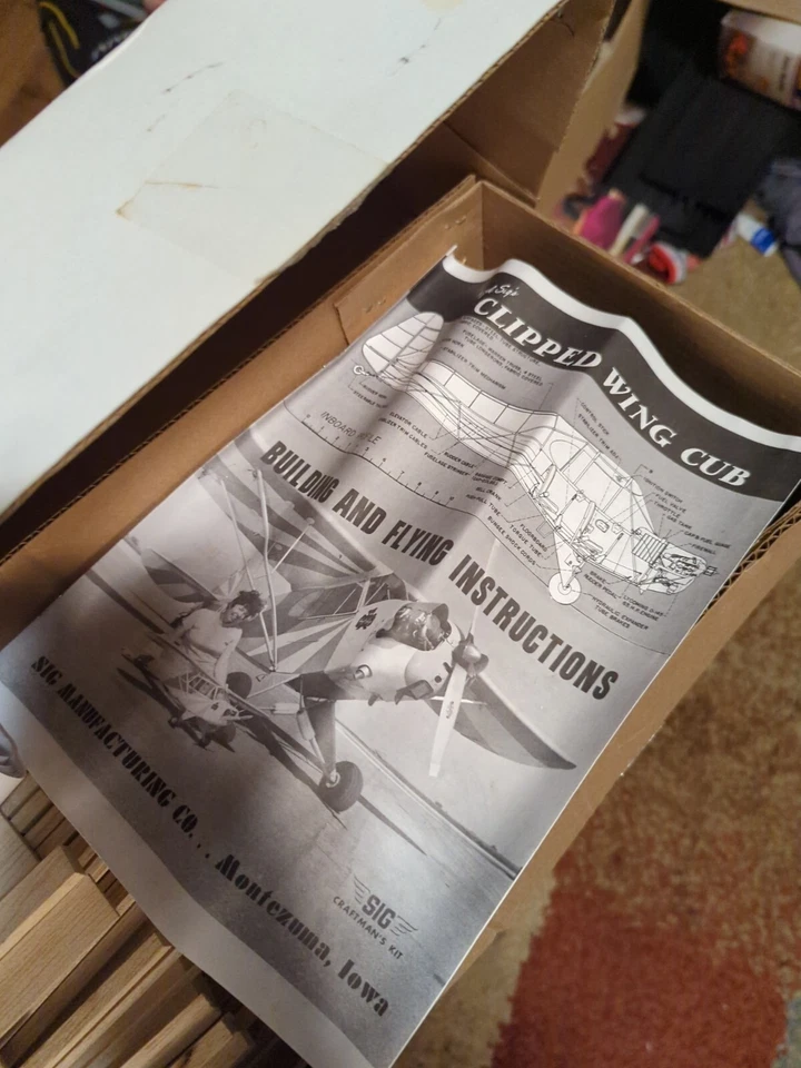 Brand New Rare Hazel Sig Clipped Wing Cub kit 1975 Vintage R/C Complete?  RC-26 - Image 4 of 4