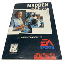 SNES Madden 96 manual Super Nintendo EA Sports Retro Collection SNES