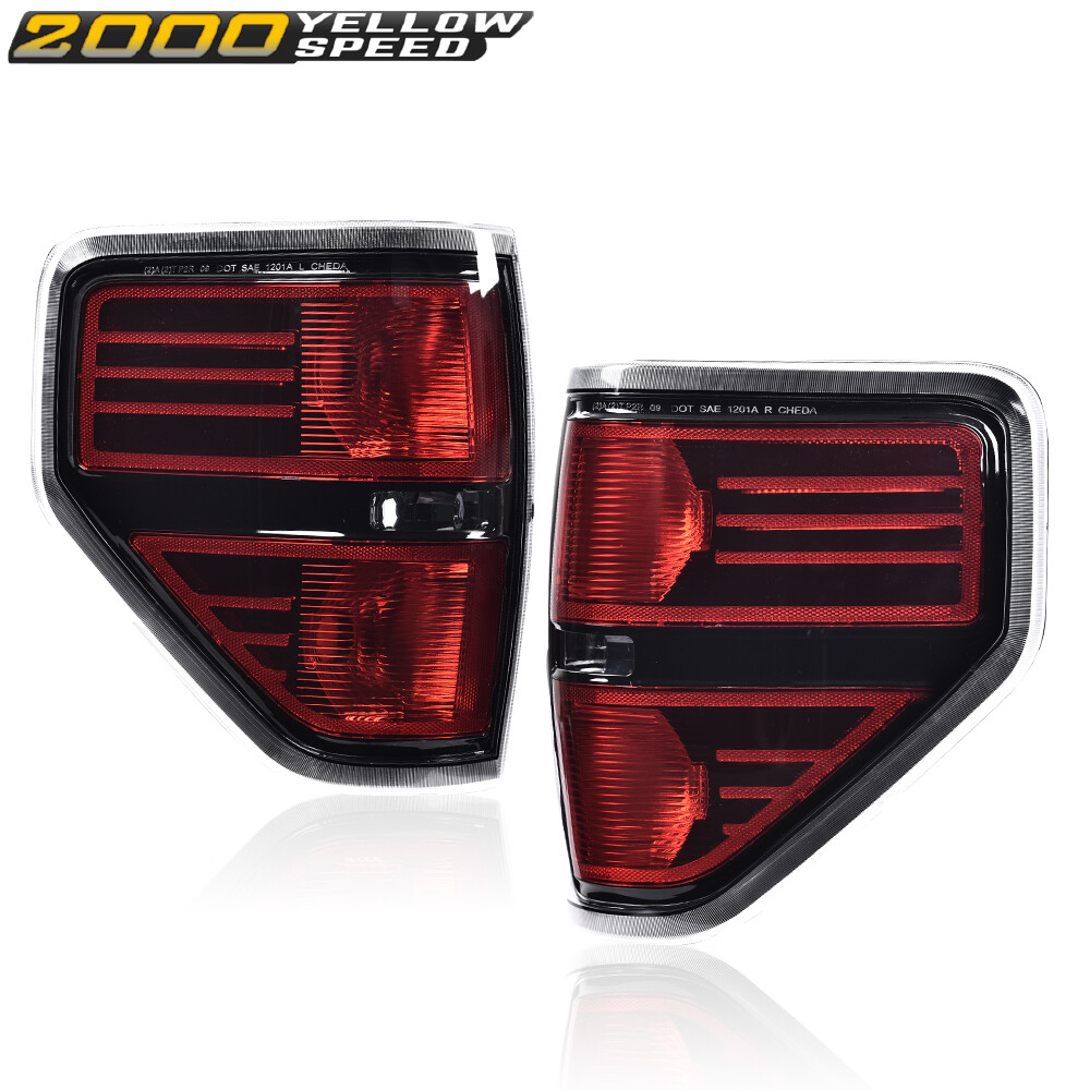 2009-2014 F150 Rear Tail Lights Pair Of Rear Tail Light Assemblies For 2009-2014 Ford F150 Pickup - Left & Right, Clear Lens, Chrome Tail Lights For Ford E- 150 - Foto 12