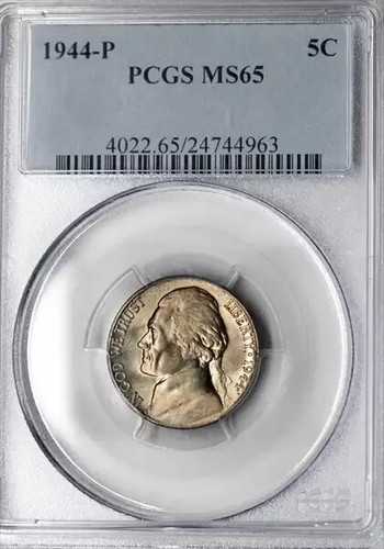 1944-P Jefferson Nickel PCGS MS65 - Picture 3 of 4