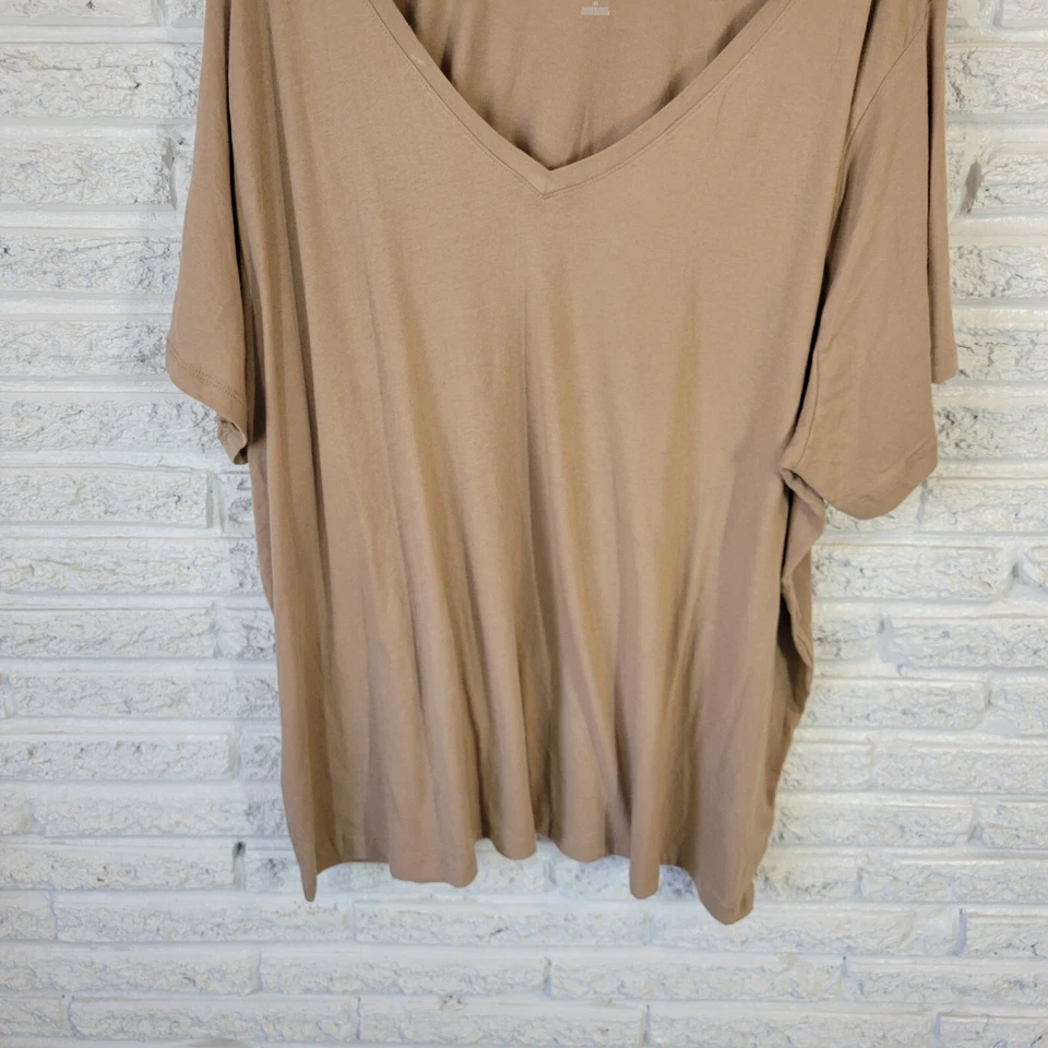 Camiseta Ava Viv Mujer Top 4X Plus Manga Corta Bronceada Ligera Cómoda Informal Foto 4 de 4