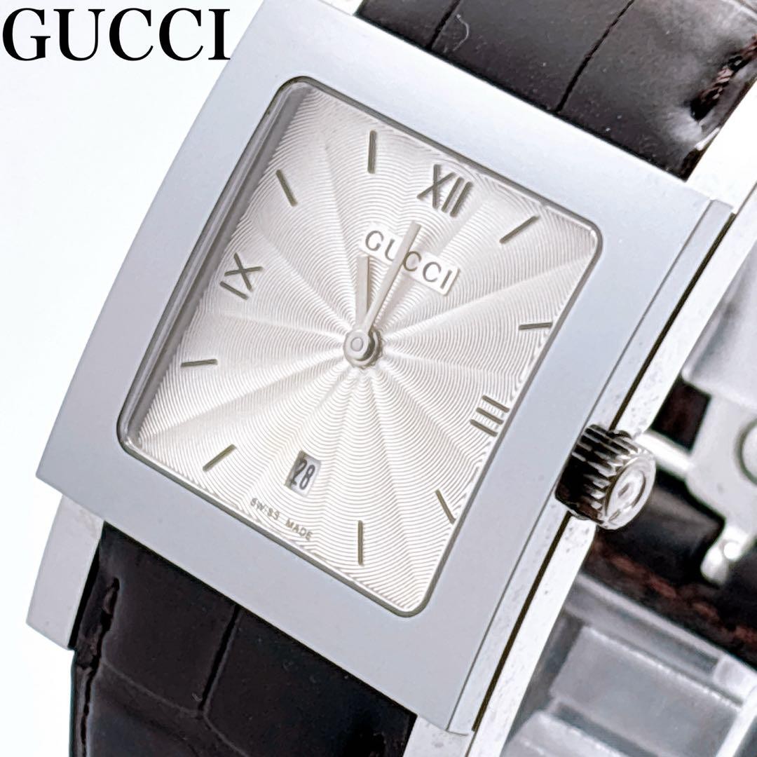 グッチ 7900M.1 Gucci 7900M.1 Square Date Men's Watch | eBay