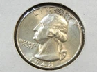 1948 D washington quarter dollar silver US coin