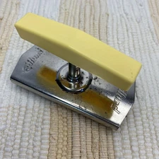 VTG EDLUND TOP OFF JAR BOTTLE OPENER TWIST SCREW YELLOW PLASTIC HANDLE 4.5" USA