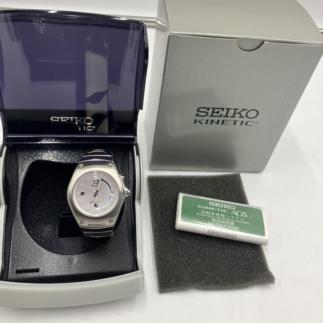 SEIKO KINETIC ARCTURA 5M42-0E30 希少 腕時計 Seiko Arctura Jorg Hysek Kinetic 5M42-0E30 Vintage Watch For