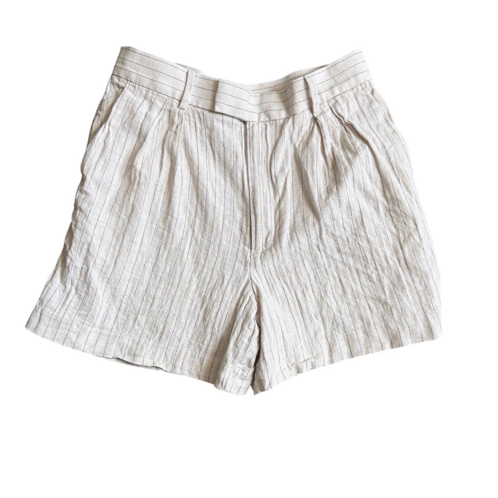 Banana Republic linen blend striped shorts 10