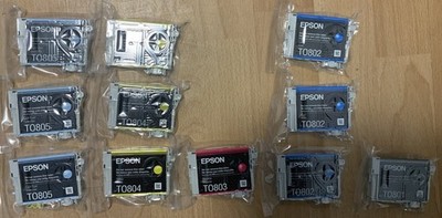 Epson Tintenpatronen original TO801 TO802 TO803 TO804 TO805 Ink Patrone