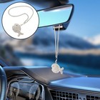  Car Rear View Mirror Fish Pendant - Bling Rhinestone Hanging Fish Ornament