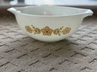Vintage Pyrex 443 Butterfly Gold Cinderella Mixing Bowl 2 1/2 QT White