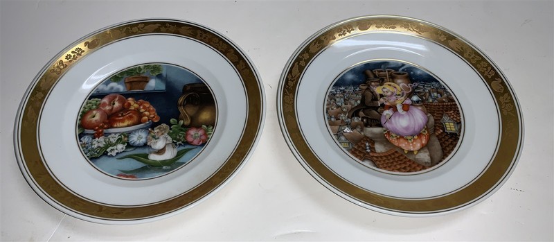 2 Lot Royal Copenhagen Demark Hans Christian Anderson Plates 7 1/4 Thumbeline +