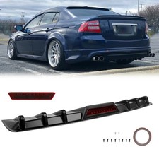 Rear Bumper Lip Diffuser Shark Fins W Led Brake Lights For Acura Integra Type S