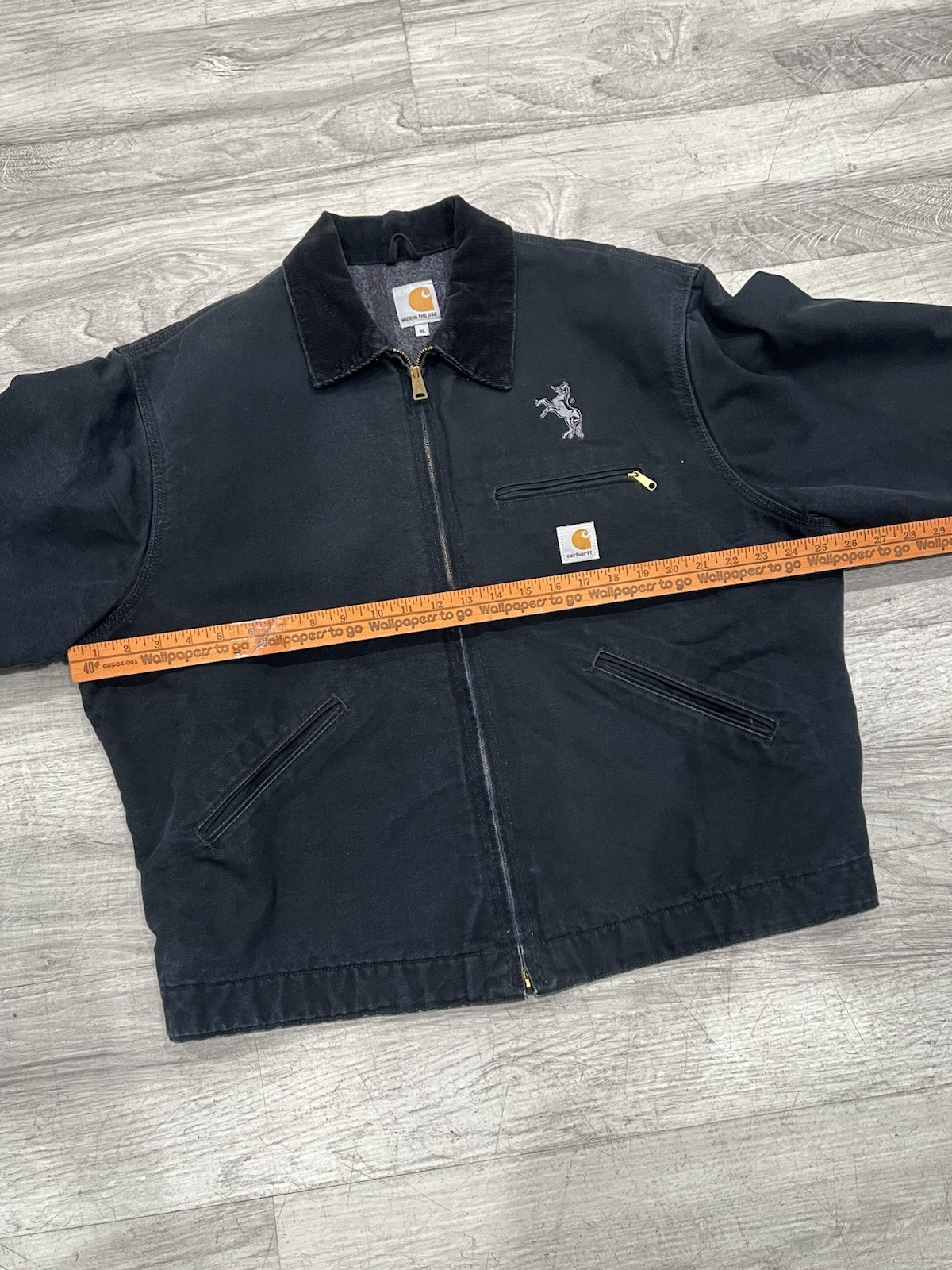 2014 Carhartt J001 Detroit Jacket Size XL Black Colt Rifle Promotion Made in USA image 7
