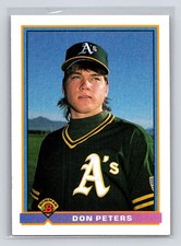 1991 Bowman #224 Don Peters Oakland Athletics Baseball Card